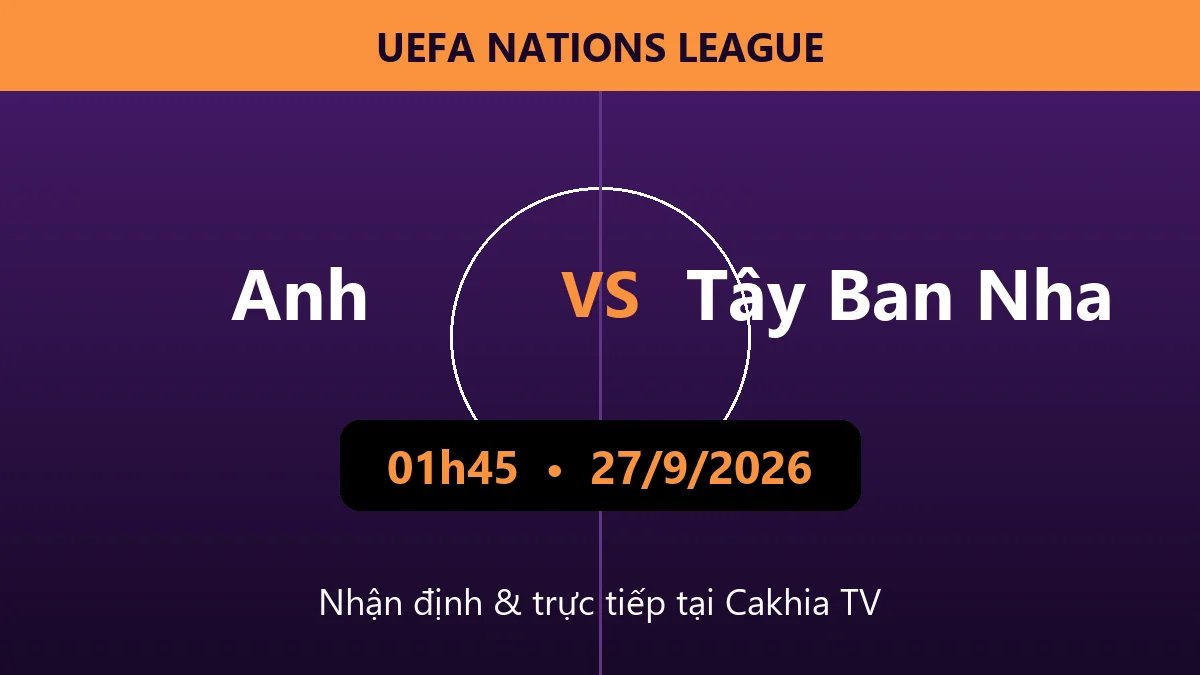 Nhận định Anh vs Tây Ban Nha 01h45 ngày 27/9/2026
