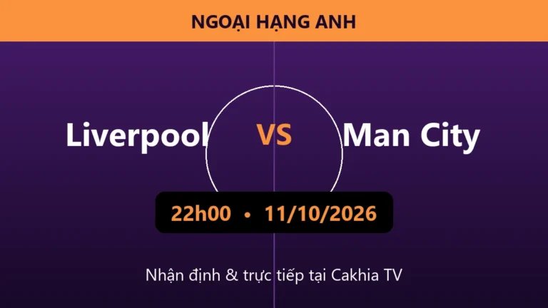 Nhận định Liverpool vs Man City 22h00 ngày 11/10/2026