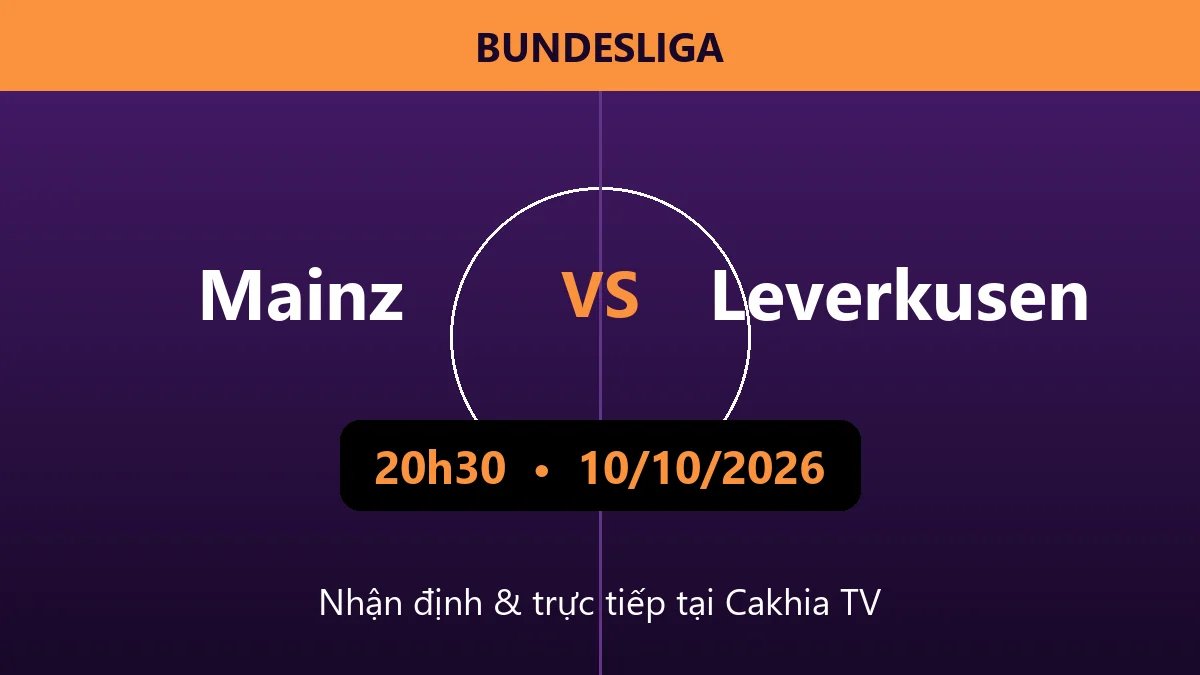 Nhận định Mainz vs Leverkusen 20h30 ngày 10/10/2026