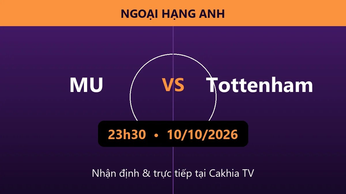 Nhận định MU vs Tottenham 23h30 ngày 10/10/2026