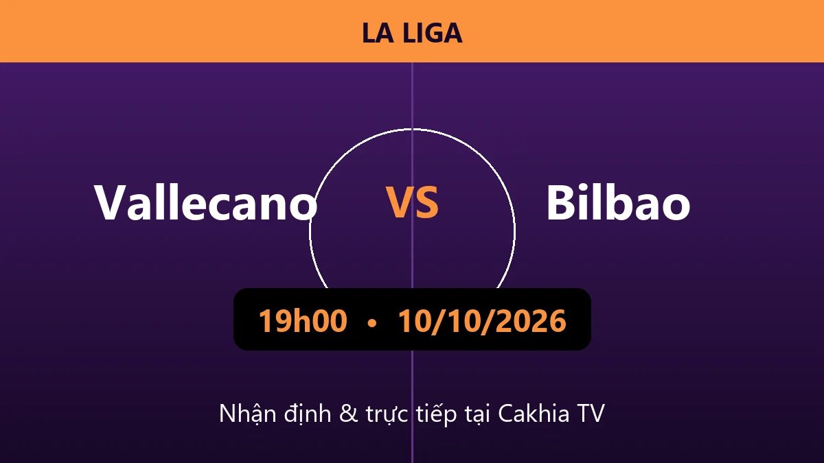 Nhận định Vallecano vs Bilbao 19h00 ngày 10/10/2026